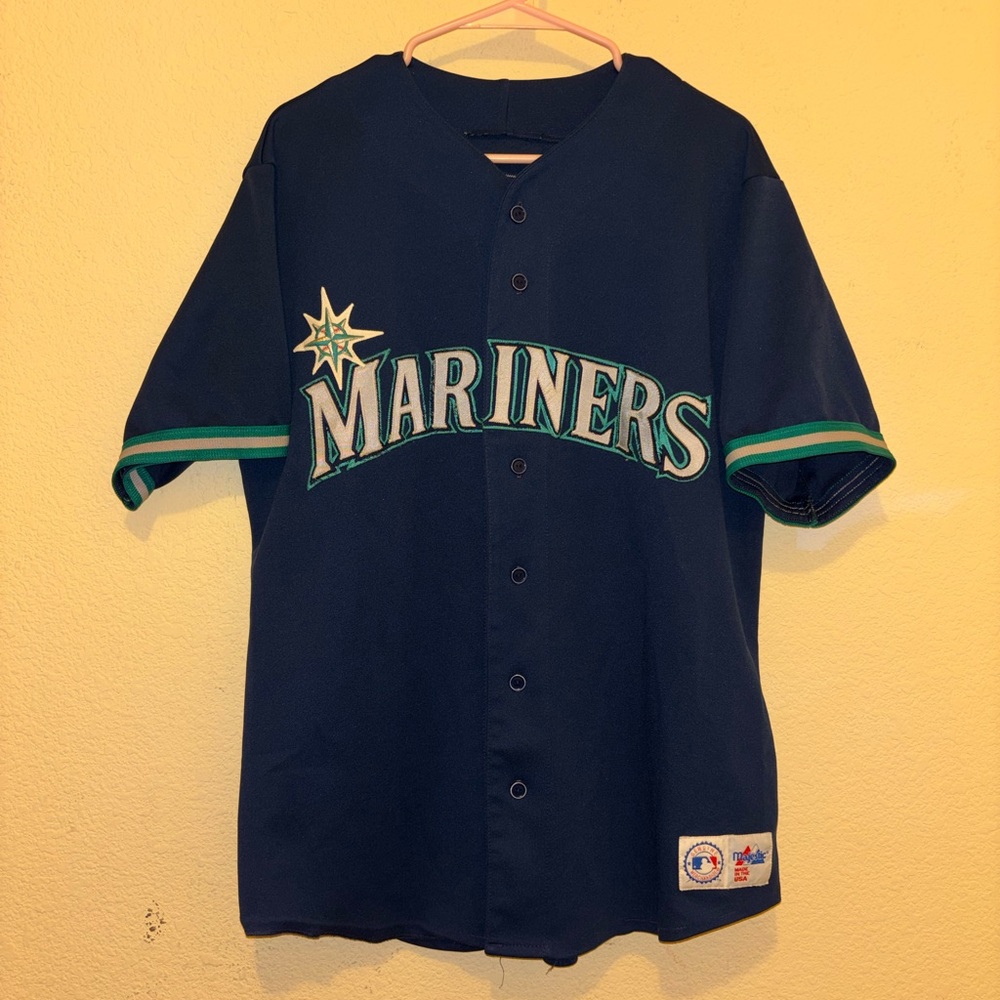 Vintage 1994 Majestic Ken Griffey JR Seattle Mariners Baseball Jersey Size XL